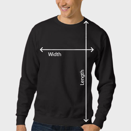 size guide sweatshirt